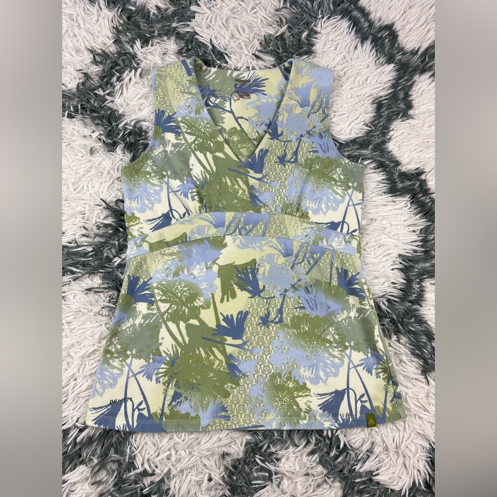 Nike Dri-Fit Women's Green Blue ACG Floral Tank Top Size Medium